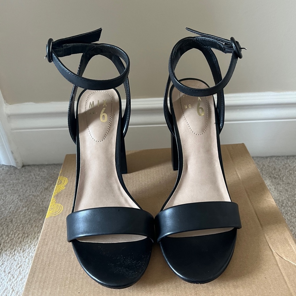Black Strappy Heels